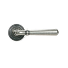 Pewter Newbury Lever on Rose Set (Art Deco) | From The Anvil - Concealed - From The Anvil - Yester Home