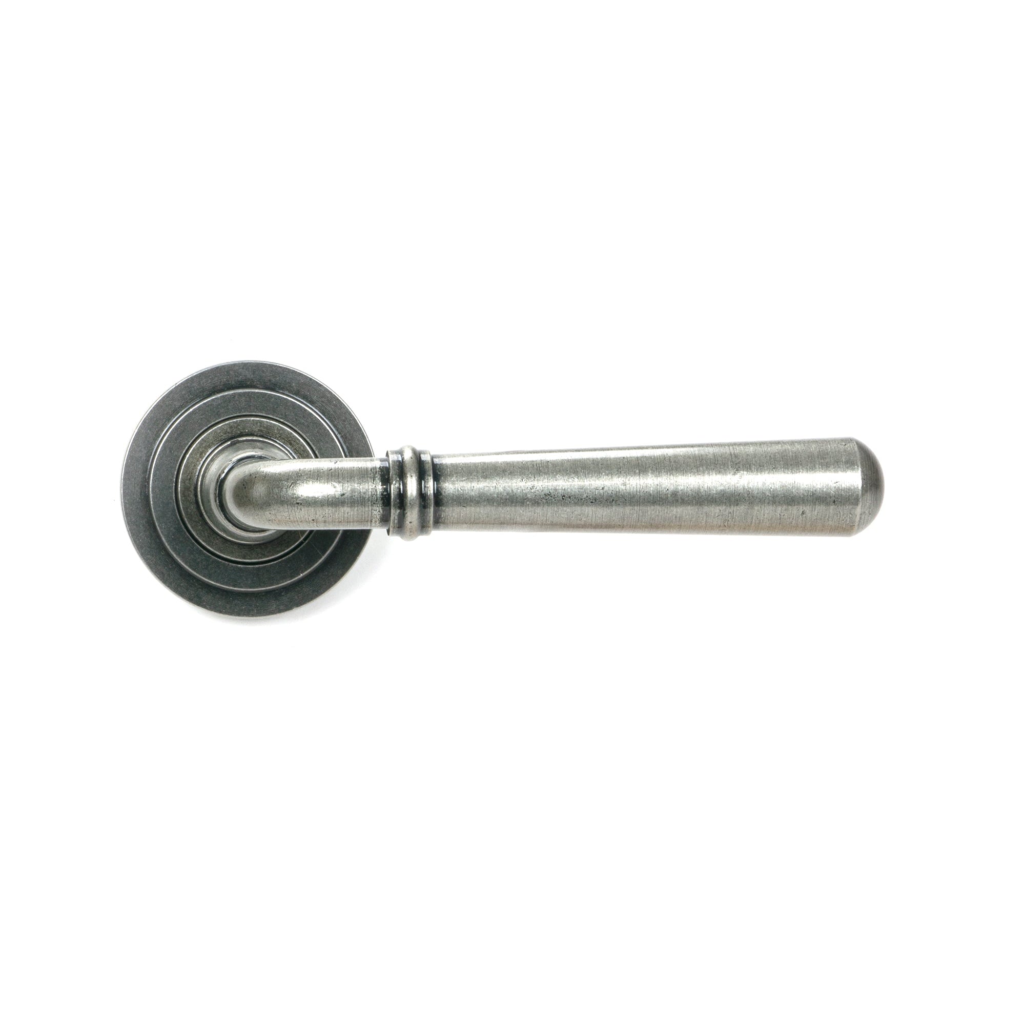 Pewter Newbury Lever on Rose Set (Art Deco) - Unsprung | From The Anvil-Concealed-Yester Home