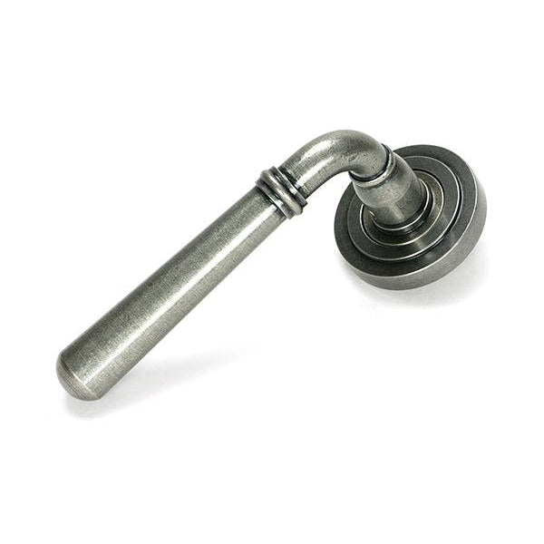 Pewter Newbury Lever on Rose Set (Art Deco) - Unsprung | From The Anvil-Concealed-Yester Home