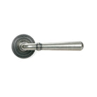 Pewter Newbury Lever on Rose Set (Art Deco) - Unsprung | From The Anvil - Concealed - From The Anvil - Yester Home