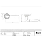 Pewter Newbury Lever on Rose Set (Beehive) | From The Anvil - Concealed - From The Anvil - Yester Home