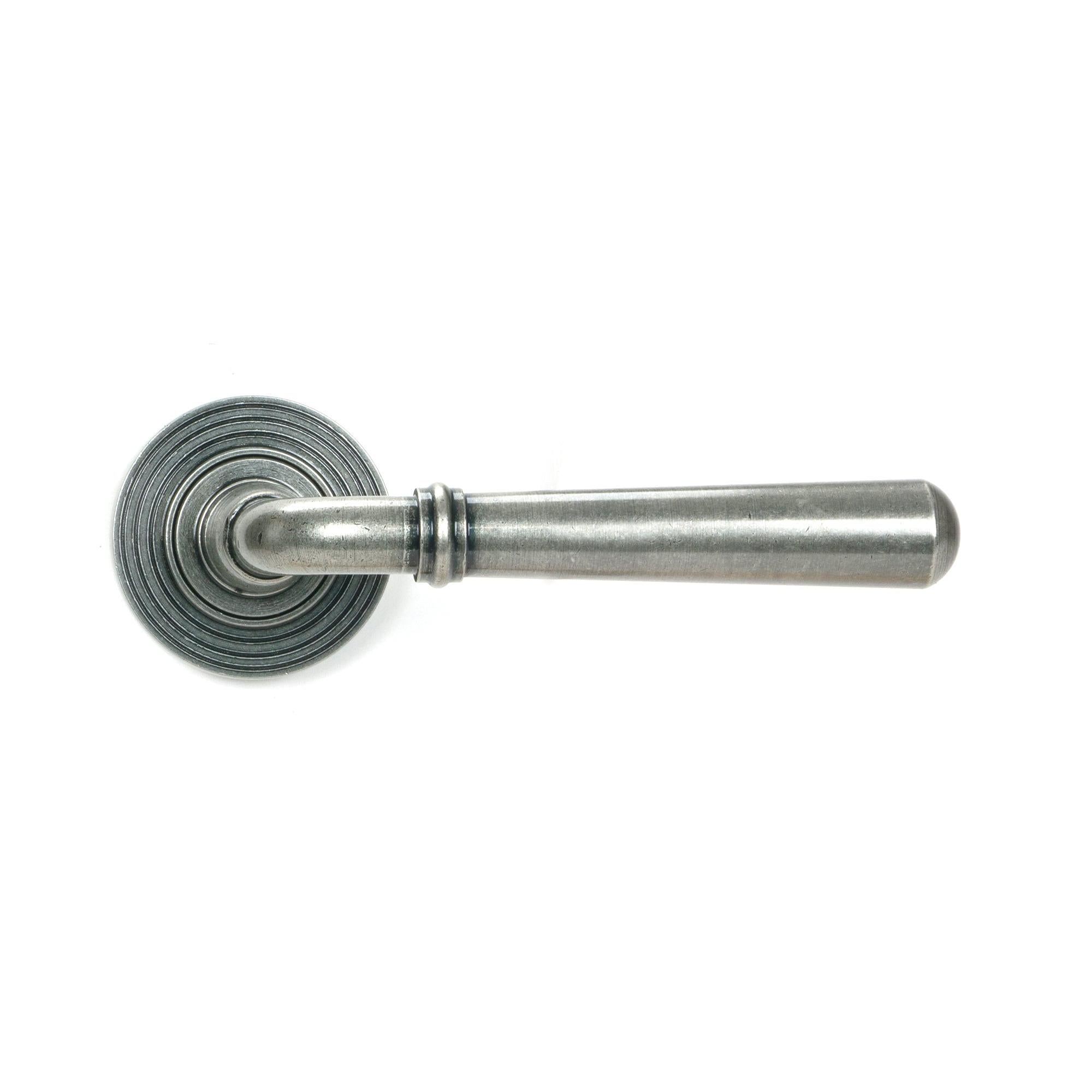 Pewter Newbury Lever on Rose Set (Beehive) - Unsprung | From The Anvil - Concealed - From The Anvil - Yester Home