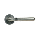 Pewter Newbury Lever on Rose Set (Plain) | From The Anvil-Concealed-Yester Home
