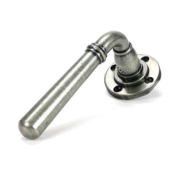 Pewter Newbury Lever on Rose Set (Plain) | From The Anvil-Concealed-Yester Home