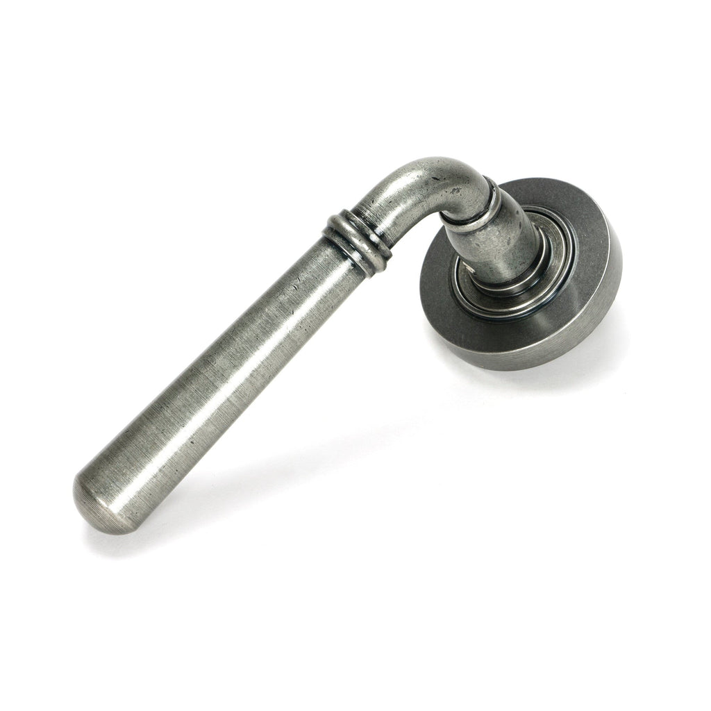 Pewter Newbury Lever on Rose Set (Plain) | From The Anvil-Concealed-Yester Home