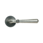 Pewter Newbury Lever on Rose Set (Plain) - Unsprung | From The Anvil-Concealed-Yester Home