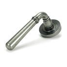 Pewter Newbury Lever on Rose Set (Plain) - Unsprung | From The Anvil-Concealed-Yester Home