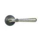 Pewter Newbury Lever on Rose Set (Plain) - Unsprung | From The Anvil-Concealed-Yester Home