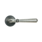 Pewter Newbury Lever on Rose Set (Plain) - Unsprung | From The Anvil - Concealed - From The Anvil - Yester Home