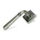 Pewter Newbury Lever on Rose Set (Square) - Unsprung | From The Anvil-Concealed-Yester Home