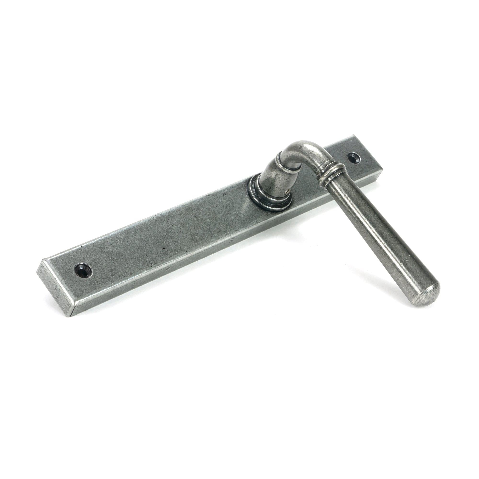 Pewter Newbury Slimline Lever Espag. Latch Set | From The Anvil - Espagnolette - From The Anvil - Yester Home