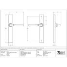 Pewter Newbury Slimline Lever Espag. Latch Set | From The Anvil - Espagnolette - From The Anvil - Yester Home