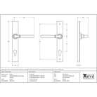 Pewter Newbury Slimline Lever Espag. Lock Set | From The Anvil - Espagnolette - From The Anvil - Yester Home