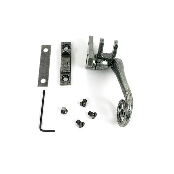 Pewter Night-Vent Locking Monkeytail Fastener (Steel Window) - Locking Fasteners - From The Anvil - Yester Home