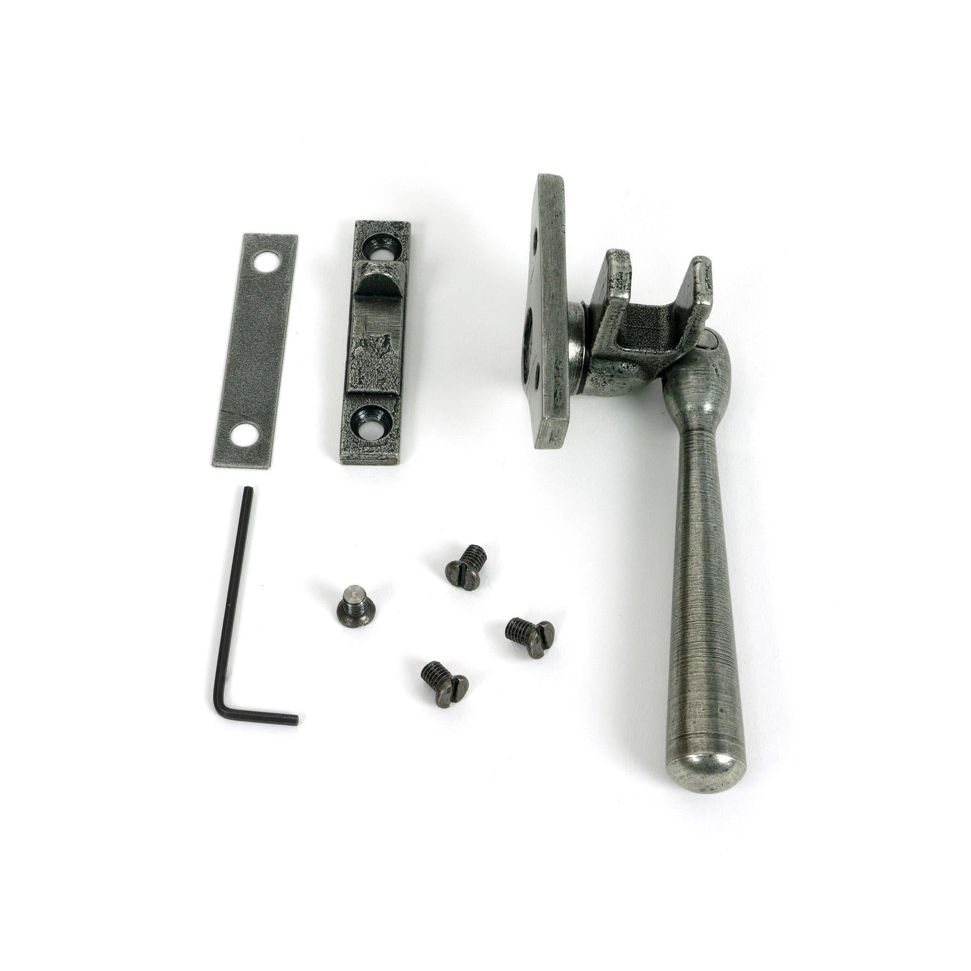 Pewter Night-Vent Locking Newbury Fastener (Steel Window) - Night-Vent Fasteners - From The Anvil - Yester Home