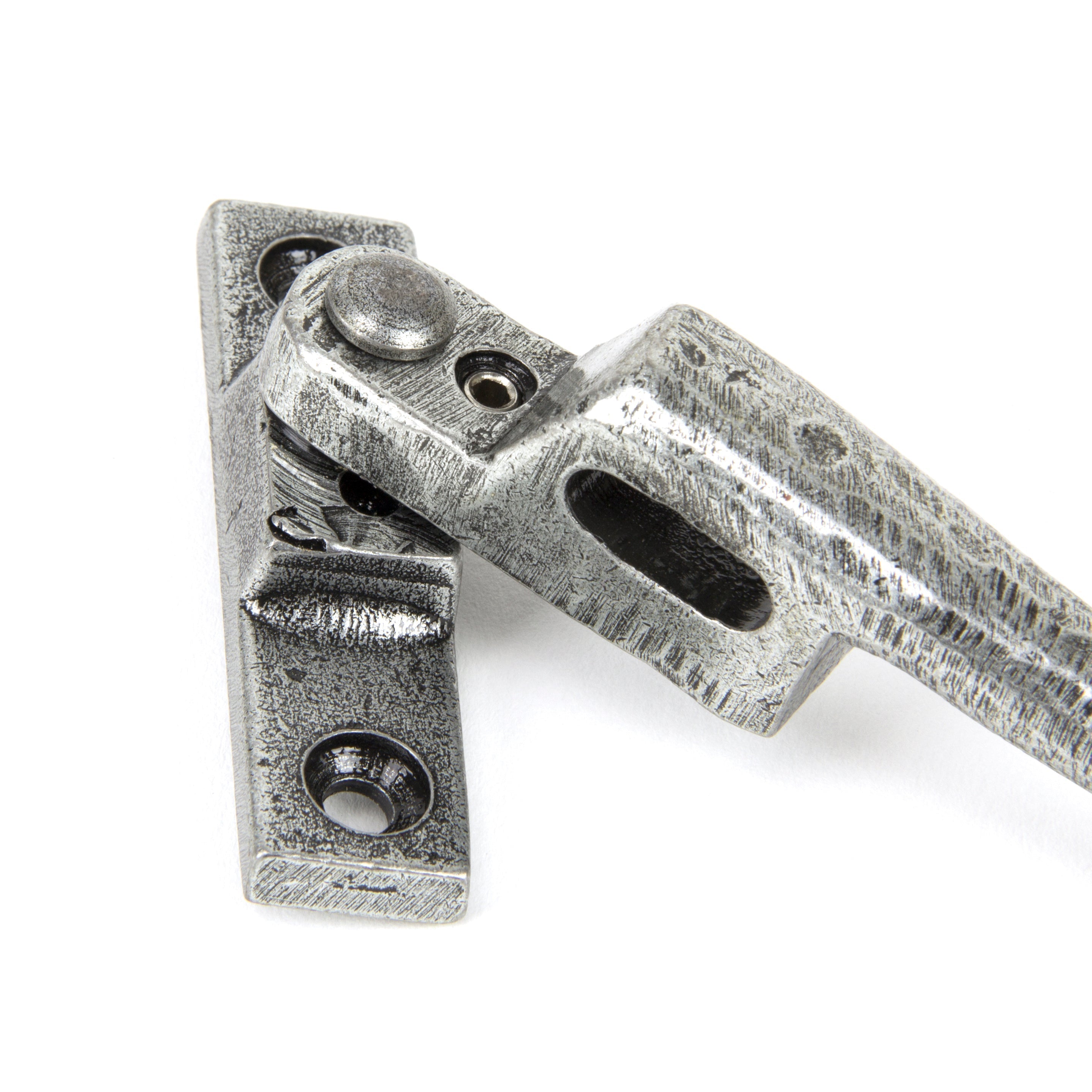 Pewter Night-Vent Locking Peardrop Fastener - LH | From The Anvil-Night-Vent Fasteners-Yester Home