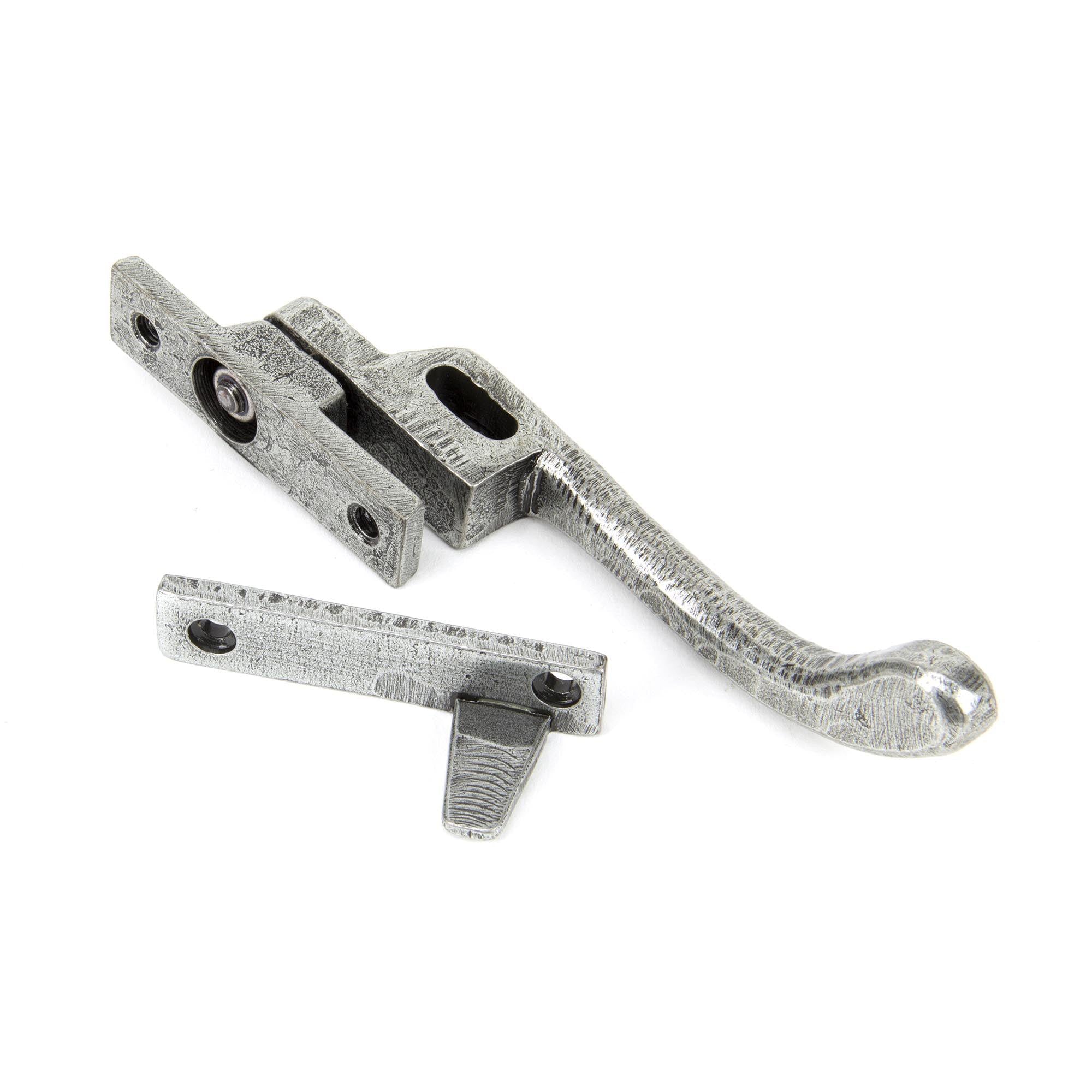 Pewter Night-Vent Locking Peardrop Fastener - LH | From The Anvil - Night-Vent Fasteners - From The Anvil - Yester Home