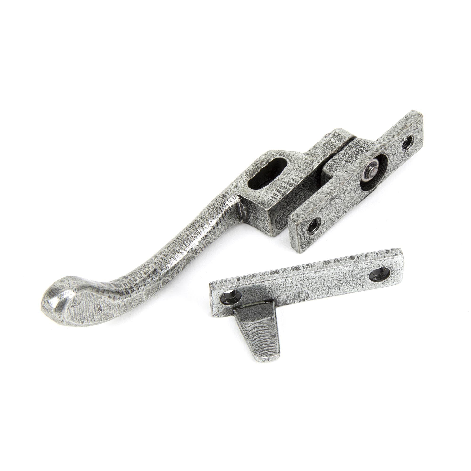 Pewter Night-Vent Locking Peardrop Fastener - RH | From The Anvil - Night-Vent Fasteners - From The Anvil - Yester Home