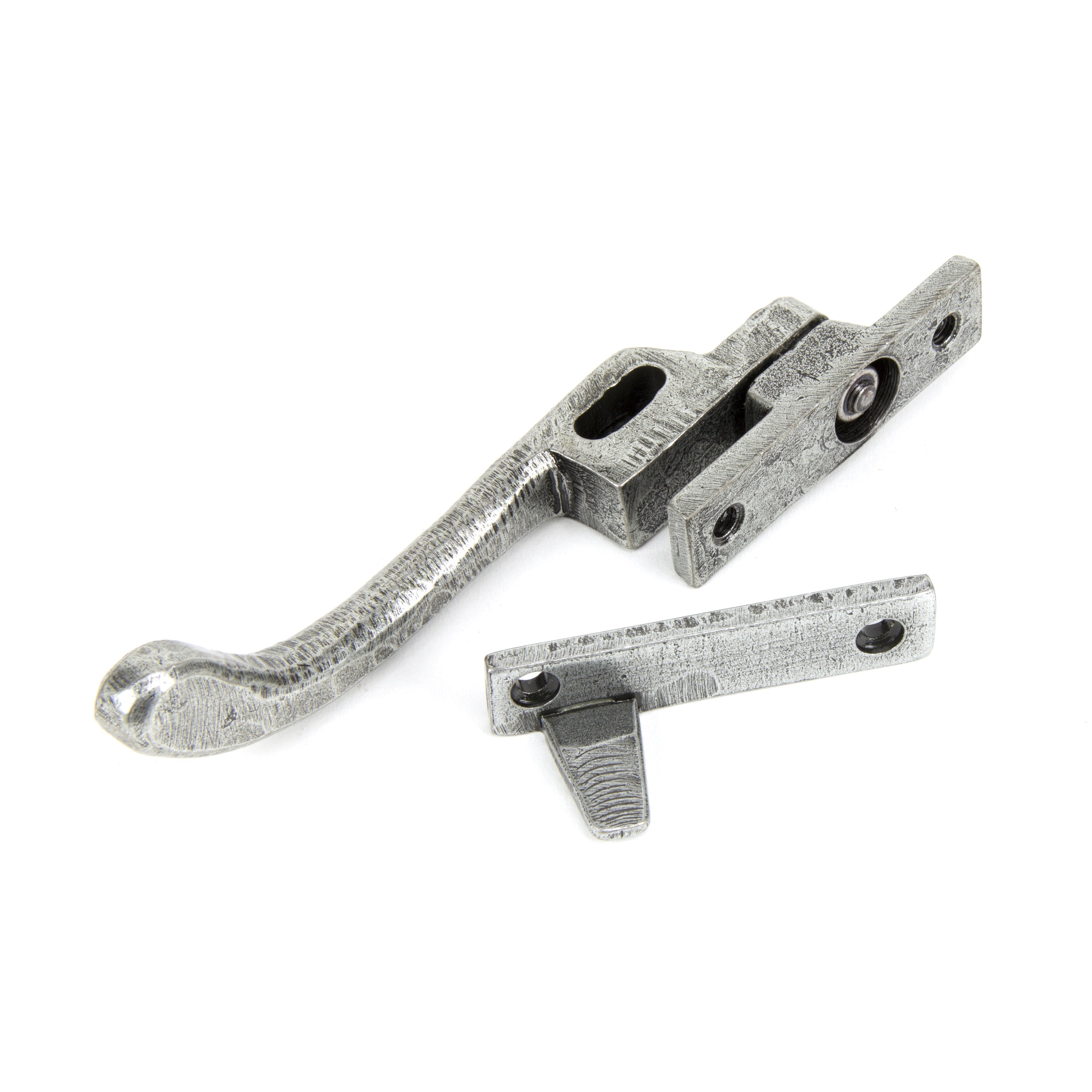 Pewter Night-Vent Locking Peardrop Fastener - RH | From The Anvil-Night-Vent Fasteners-Yester Home