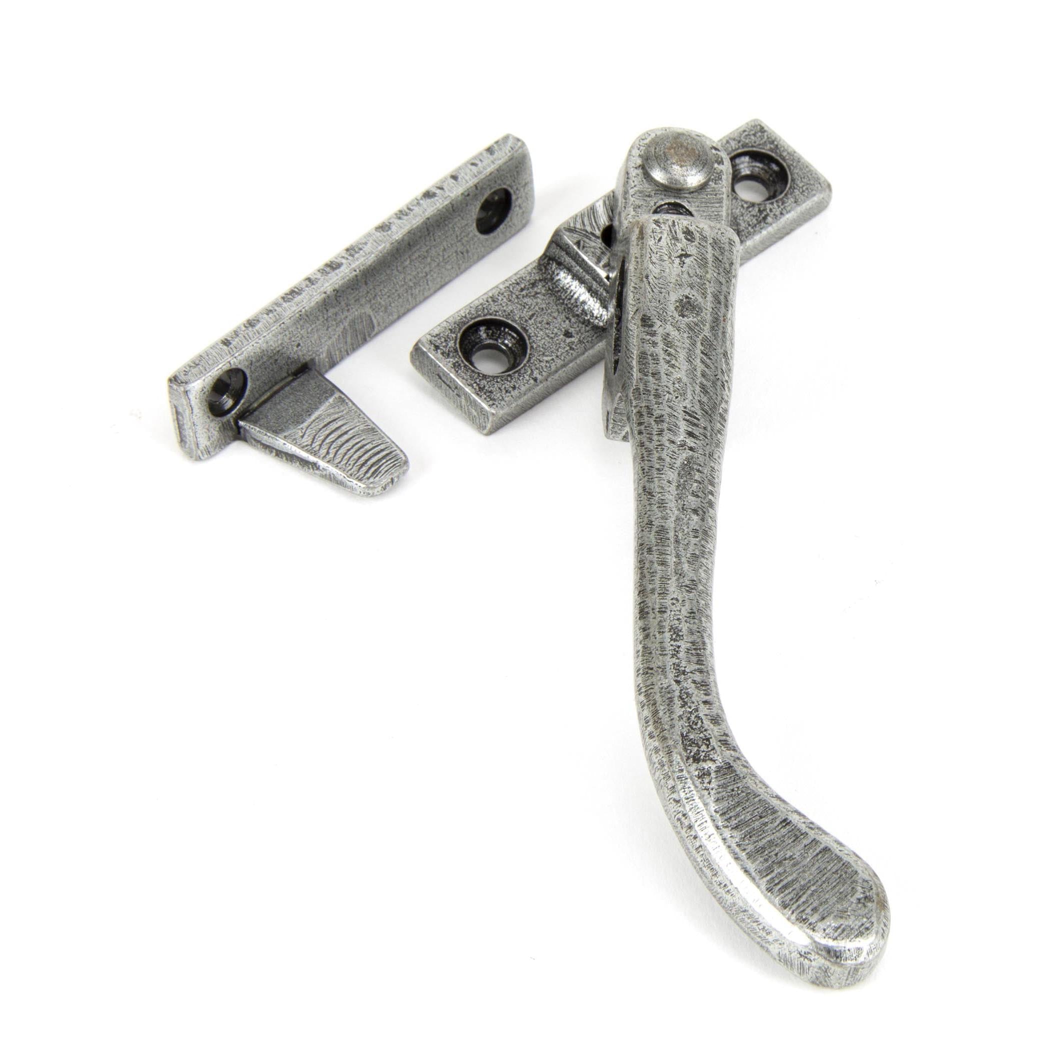 Pewter Night-Vent Locking Peardrop Fastener - RH | From The Anvil - Night-Vent Fasteners - From The Anvil - Yester Home