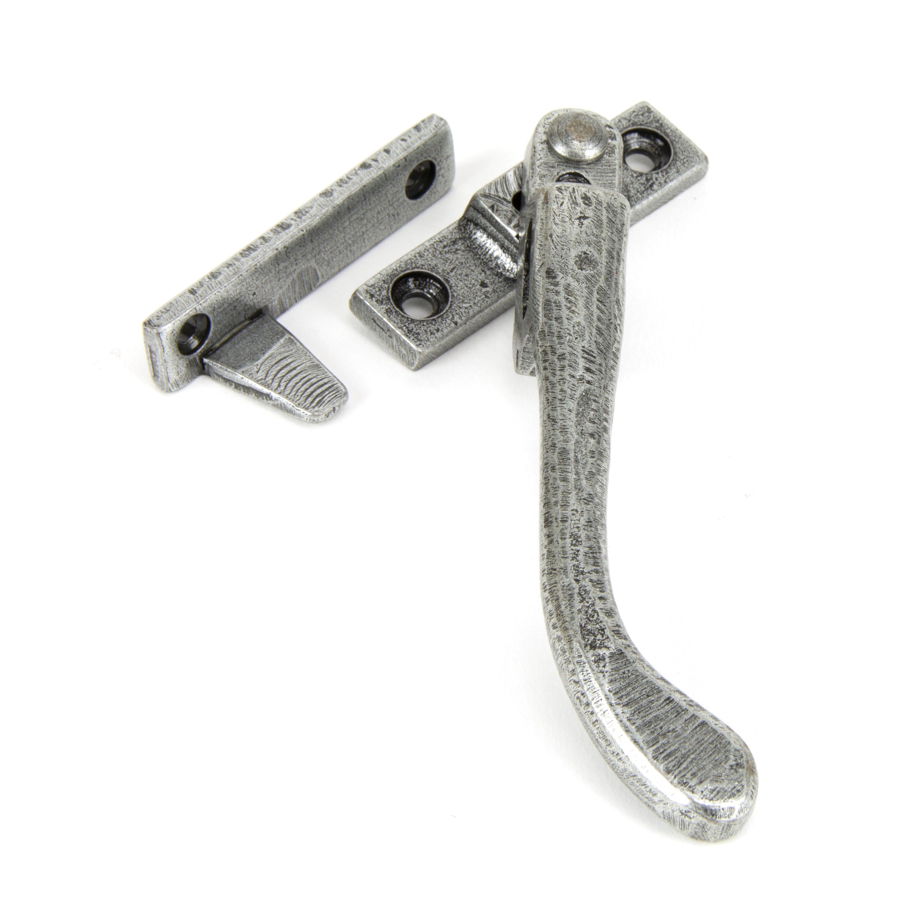 Pewter Night-Vent Locking Peardrop Fastener - RH | From The Anvil-Night-Vent Fasteners-Yester Home