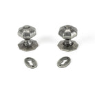 Pewter Oak Box Lock & Octagonal Knob Set | From The Anvil - Rim Locks & Latches - From The Anvil - Yester Home
