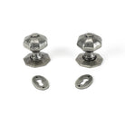 Pewter Oak Box Lock & Octagonal Knob Set | From The Anvil-Rim Locks & Latches-Yester Home
