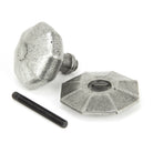 Pewter Octagonal Centre Door Knob - Internal | From The Anvil-Centre Door Knobs-Yester Home