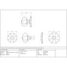 Pewter Octagonal Centre Door Knob - Internal | From The Anvil - Centre Door Knobs - From The Anvil - Yester Home