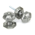 Pewter Octagonal Mortice/Rim Knob Set | From The Anvil - Mortice Knobs - From The Anvil - Yester Home