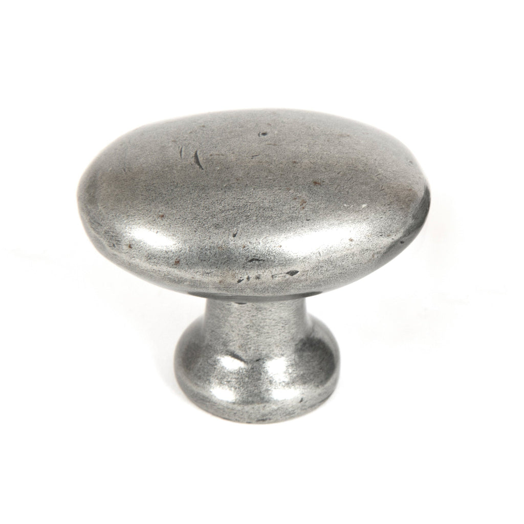 Pewter Oval Cabinet Knob | From The Anvil-Cabinet Knobs-Yester Home