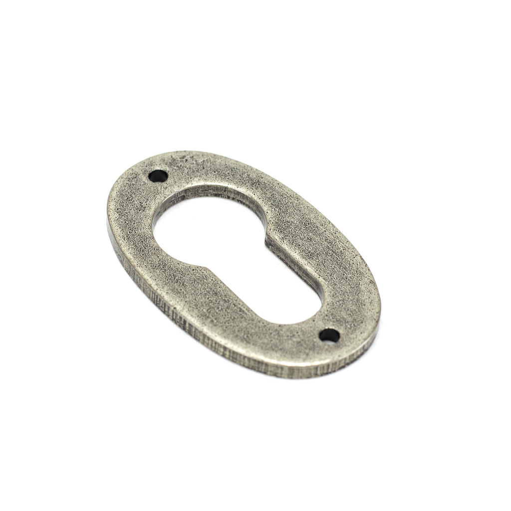 Pewter Oval Euro Escutcheon | From The Anvil-Euro Escutcheons-Yester Home