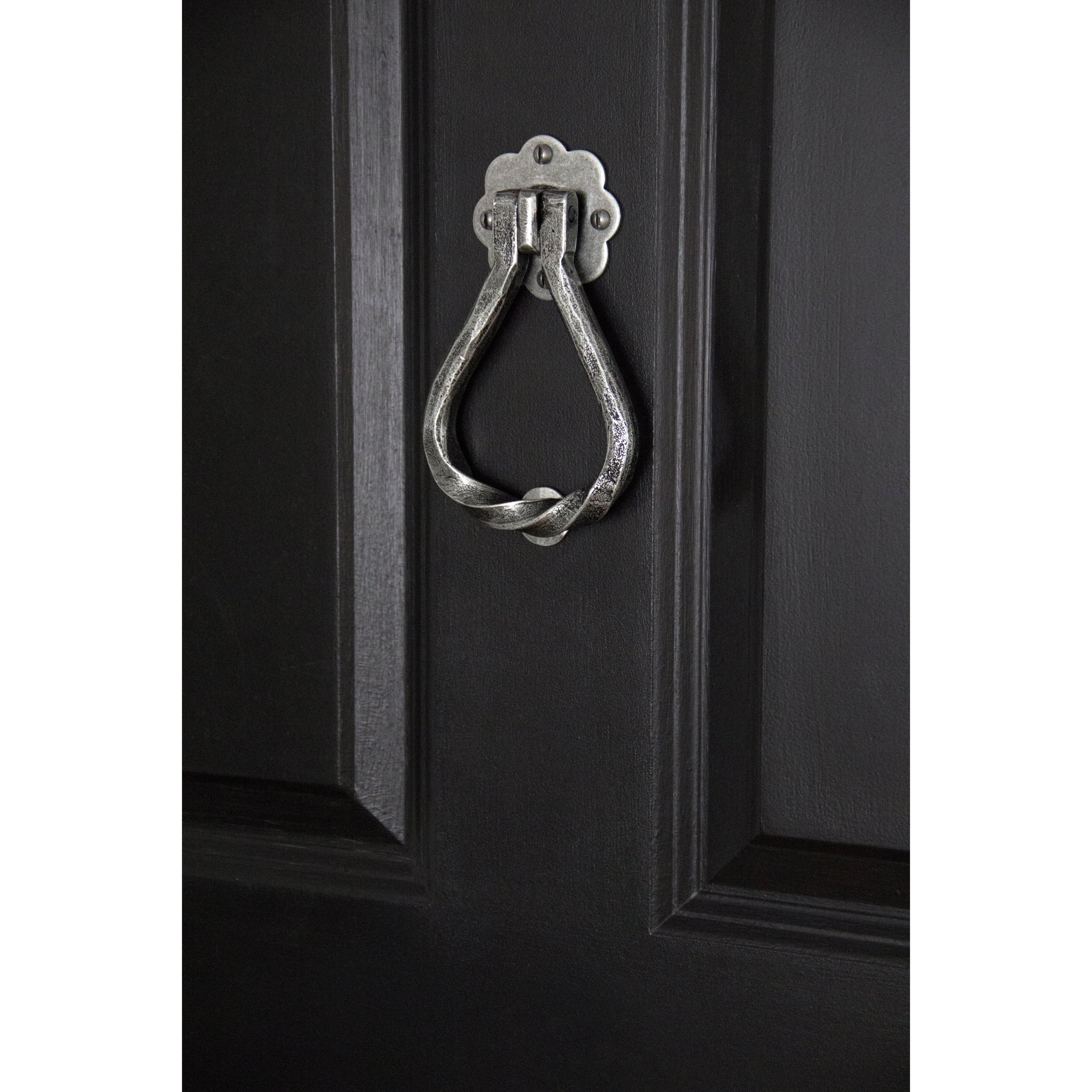 Pewter Pear Shaped Door Knocker | From The Anvil-Surface Fixed Door Knockers-Yester Home