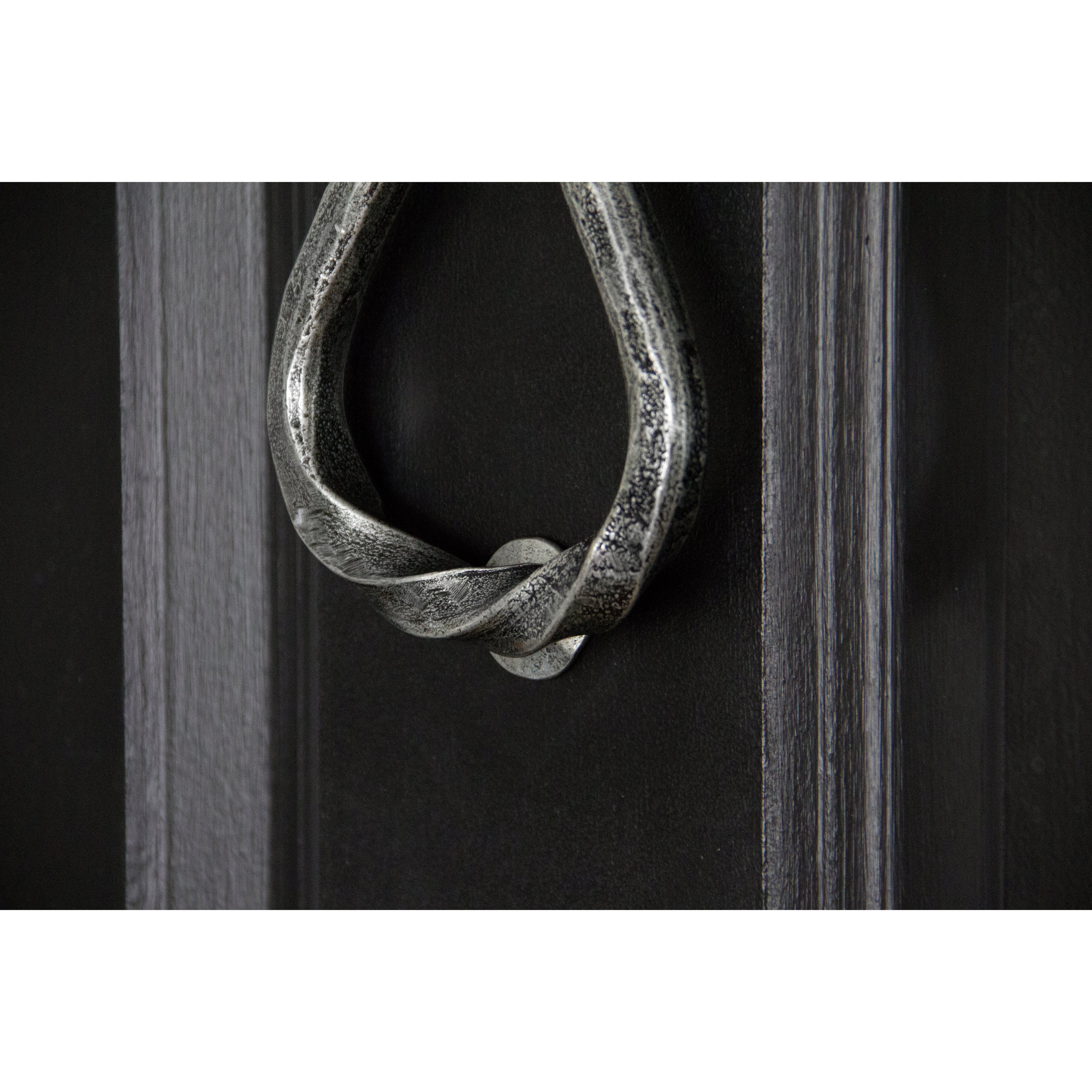 Pewter Pear Shaped Door Knocker | From The Anvil-Surface Fixed Door Knockers-Yester Home