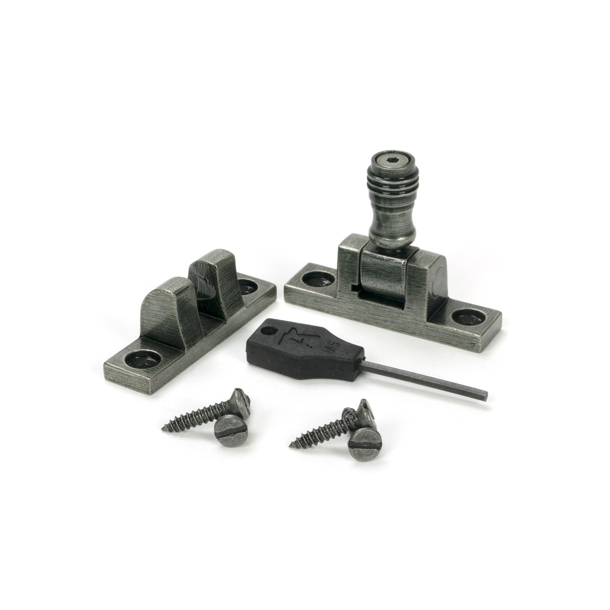 Pewter Prestbury Brighton Fastener - Narrow (Square) - Brighton Fasteners - From The Anvil - Yester Home