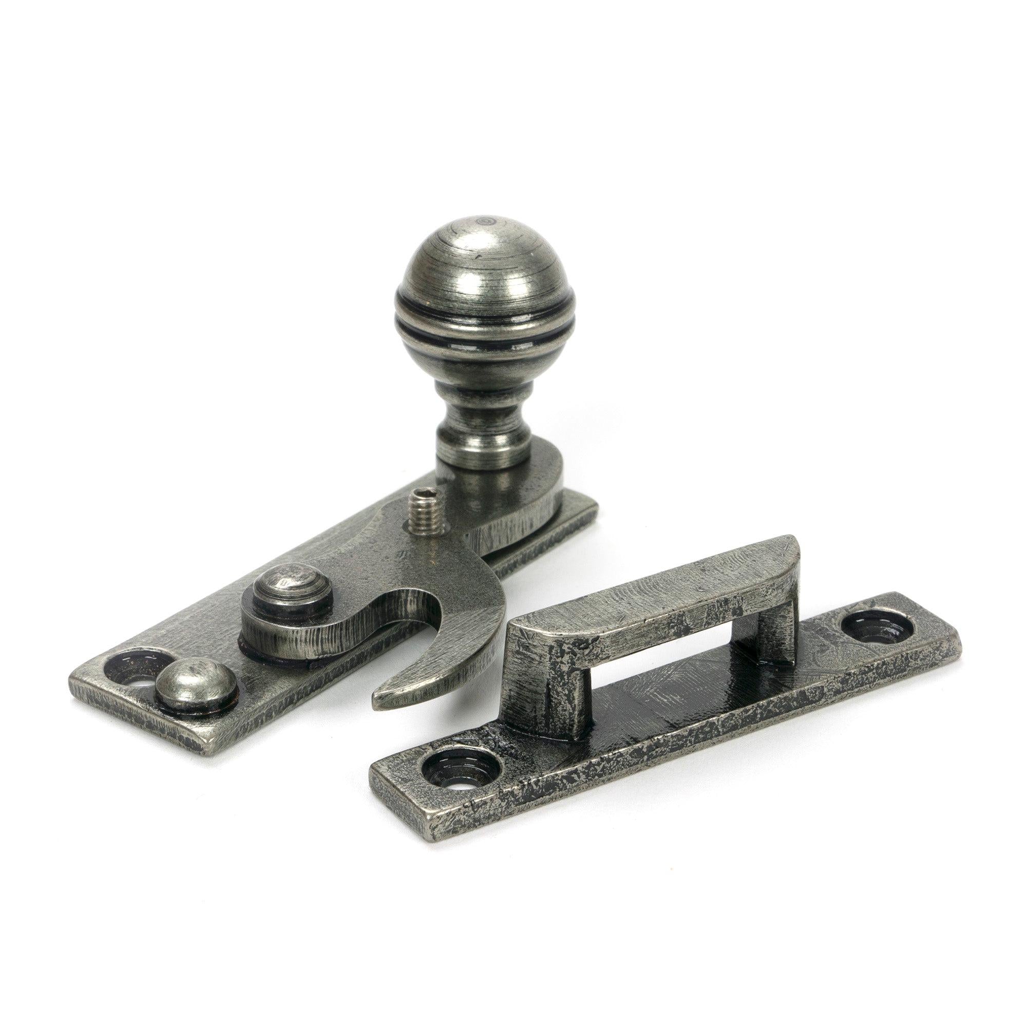 Pewter Prestbury Sash Hook Fastener - Sash Hook Fasteners - From The Anvil - Yester Home