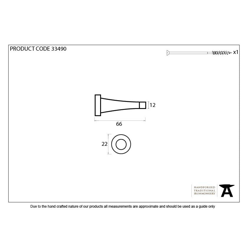 Pewter Projection Door Stop | From The Anvil-Door Stops-Yester Home