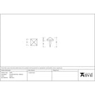 Pewter Pyramid Door Stud - Medium | From The Anvil - Door Studs - From The Anvil - Yester Home
