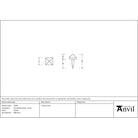 Pewter Pyramid Door Stud - Small | From The Anvil - Door Studs - From The Anvil - Yester Home