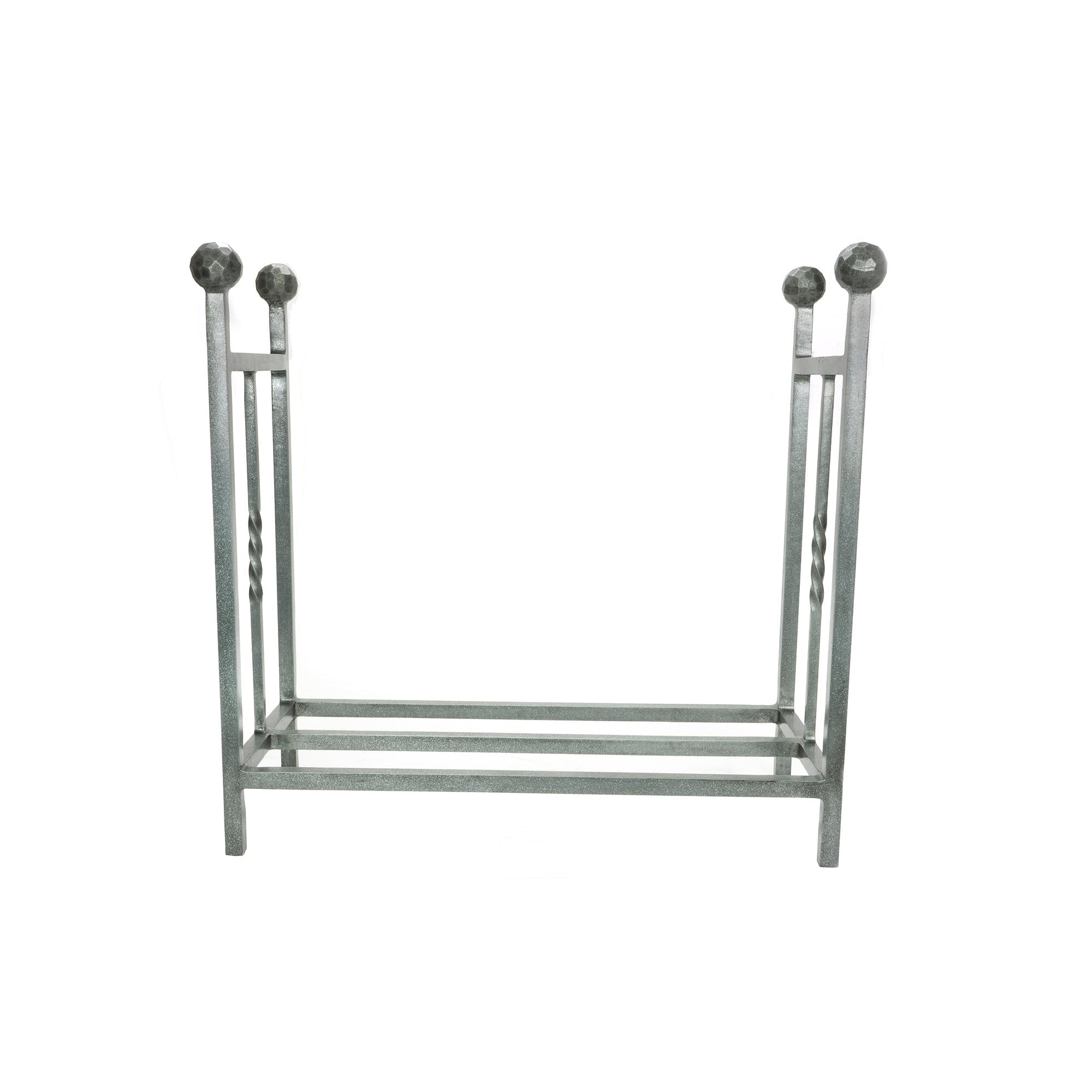 Pewter Rectangular Log Holder | From The Anvil-Log Holders-Yester Home