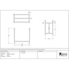 Pewter Rectangular Log Holder | From The Anvil - Log Holders - From The Anvil - Yester Home