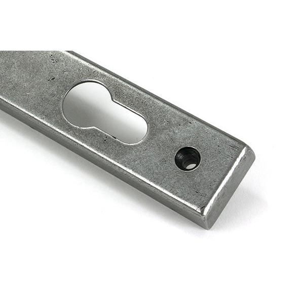 Pewter Reeded Slimline Lever Espag. Lock Set - Espagnolette - From The Anvil - Yester Home