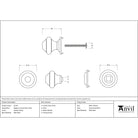 Pewter Regency Centre Door Knob | From The Anvil-Centre Door Knobs-Yester Home