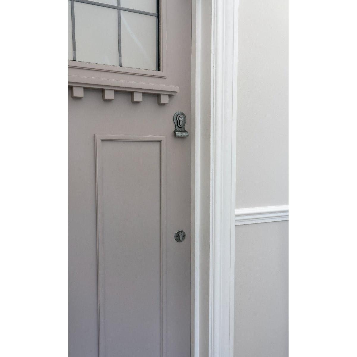 Pewter Regency Euro Escutcheon | From The Anvil-Euro Escutcheons-Yester Home