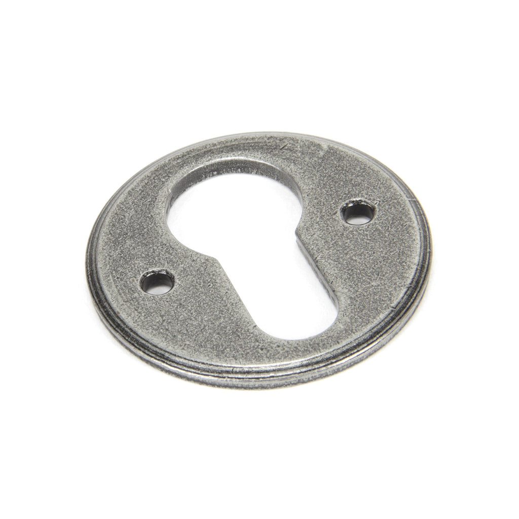 Pewter Regency Euro Escutcheon | From The Anvil-Euro Escutcheons-Yester Home