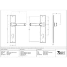 Pewter Regency Lever Espag. Lock Set | From The Anvil - Espagnolette - From The Anvil - Yester Home