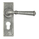 Pewter Regency Lever Euro Lock Set | From The Anvil - Lever Euro - From The Anvil - Yester Home