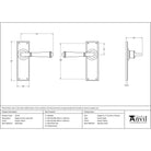 Pewter Regency Lever Latch Set | From The Anvil - Lever Latch - From The Anvil - Yester Home