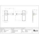 Pewter Regency Lever Latch Set | From The Anvil-Lever Latch-Yester Home