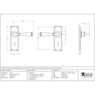 Pewter Regency Lever Lock set | From The Anvil-Lever Lock-Yester Home